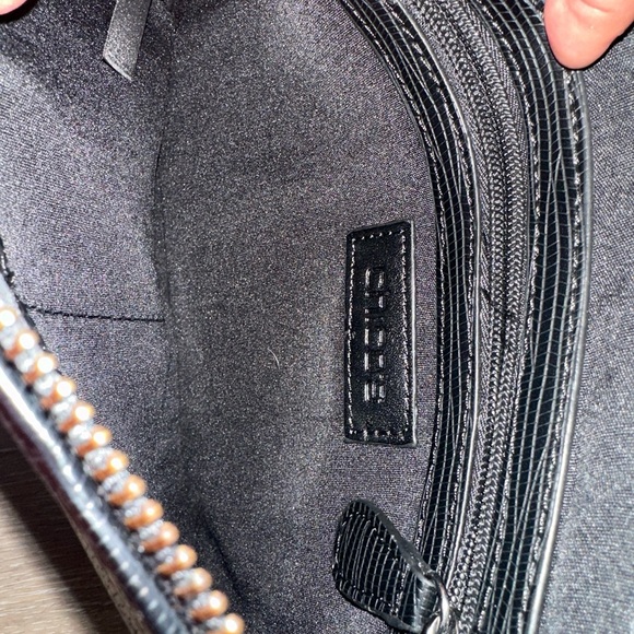 Chico's Two Tone Purse Crossbody Bag Adjustable Solid Black 8H X 11L - Picture 6 of 12